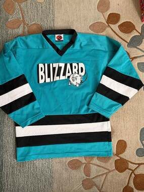 Vintage K1 Sportswear Blizzard #7 Teal Hockey Jersey Adult Large